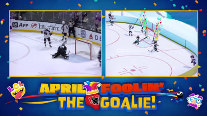 April Foolin' the goalie