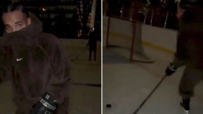 Drake posts Instagram video playing hockey 
