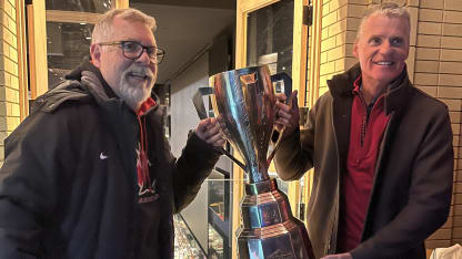 Brian McDavid Dan Bennett with 4 Nations trophy