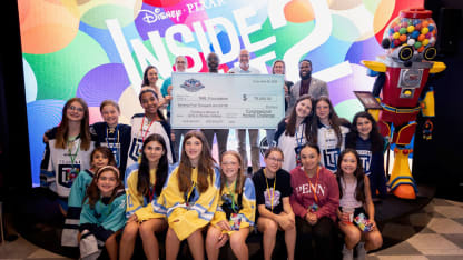 Girls youth hockey donation Inside Out 2 screening