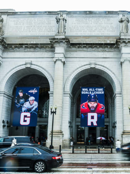 Alex Ovechkin goals record banners Union Station