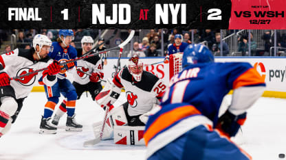 DEVILS AT ISLANDERS 12/23/25 GAME STORY